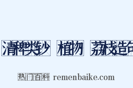 清稗类钞·植物·荔枝造句是什么意思的图片